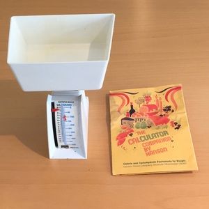 Vintage ‘60s Hansen Scale, Bowl & Calorie Chart